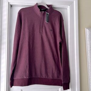 NWT Men’s Travis Mathew long sleeve 1/4 zip, large, maroon